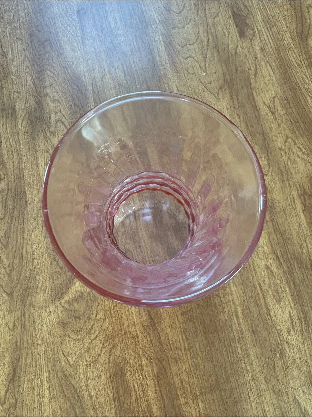 Vintage Indiana Glass Pink Ropes Decorative Glass Vase